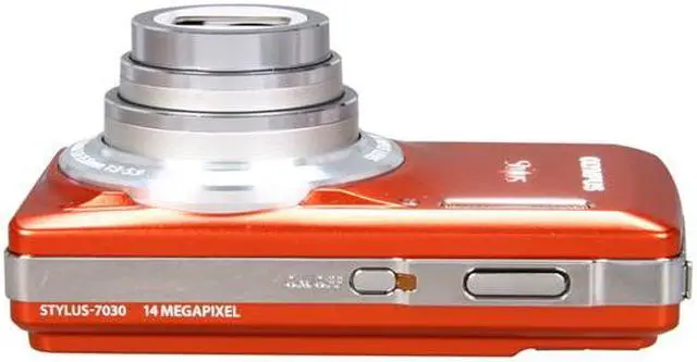 Alt view image 6 of 8 - OLYMPUS Stylus 7030 Orange 14 MP 7X Optical Zoom 28mm Wide Angle Digital Camera