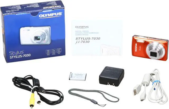 Alt view image 8 of 8 - OLYMPUS Stylus 7030 Orange 14 MP 7X Optical Zoom 28mm Wide Angle Digital Camera