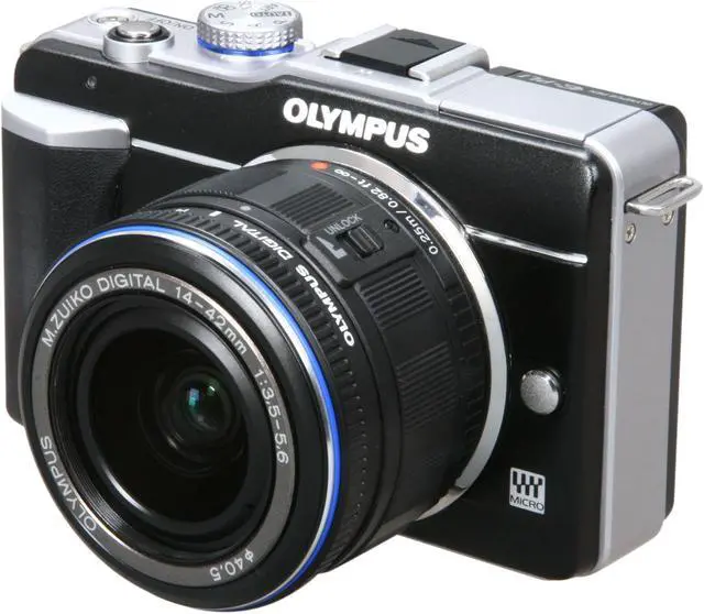 Main image of OLYMPUS E-PL1 Black 12.3 MP Interchangeable Lens Live View Digital Camera w/ Black M.ZUIKO DIGITAL 14-42mm f/3.5-5.6 Lens