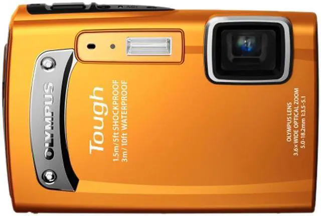OLYMPUS TG-130 Orange 14.0 MP Waterproof 28mm Wide Angle Digital
