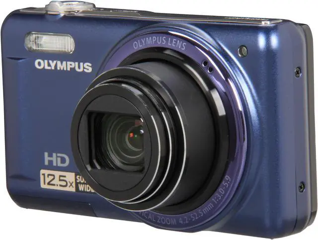 Main image of OLYMPUS VR-320 Blue 14 MP 24mm Wide Angle Digital Camera