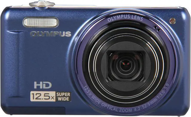 Alt view image 2 of 8 - OLYMPUS VR-320 Blue 14 MP 24mm Wide Angle Digital Camera