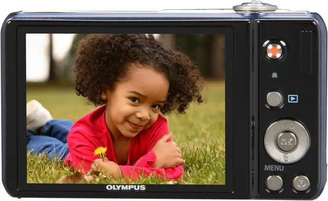 Alt view image 4 of 8 - OLYMPUS VR-320 Blue 14 MP 24mm Wide Angle Digital Camera