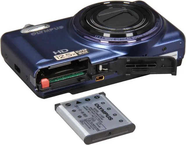 Alt view image 7 of 8 - OLYMPUS VR-320 Blue 14 MP 24mm Wide Angle Digital Camera