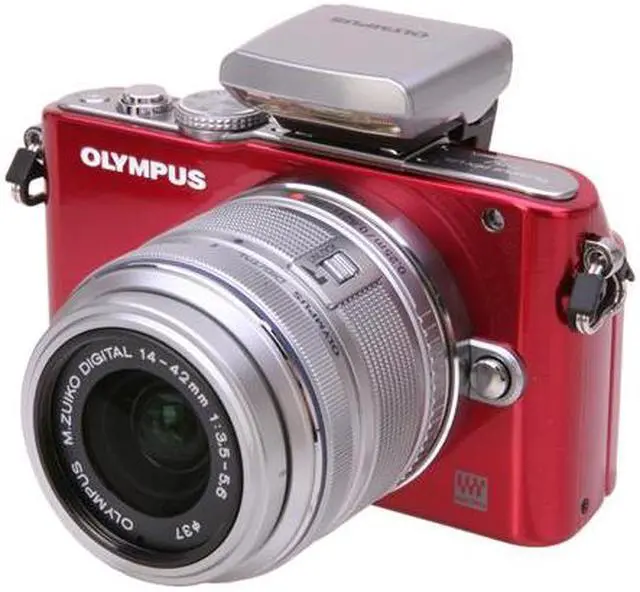 Main image of Olympus PEN E-PL3 Red 12.3MP Digital Camera with 14-42mm Lens