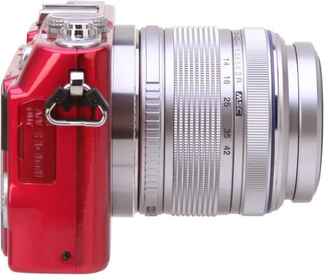 Alt view image 3 of 9 - Olympus PEN E-PL3 Red 12.3MP Digital Camera with 14-42mm Lens