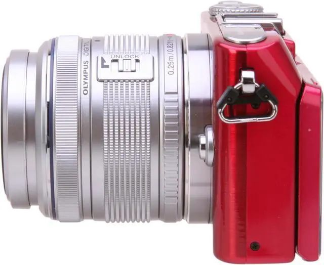 Alt view image 5 of 9 - Olympus PEN E-PL3 Red 12.3MP Digital Camera with 14-42mm Lens