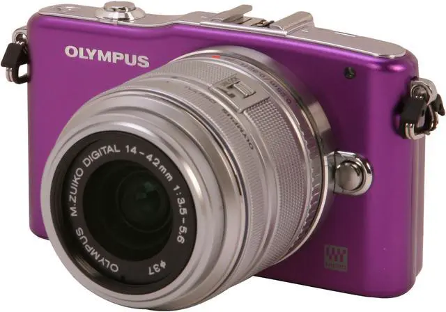Main image of OLYMPUS PEN E-PM1 (V206011VU000) Purple 12.3 MP 3.0" 460K LCD Interchangeable Lens Type Live View Digital Camera w/14-42mm Lens