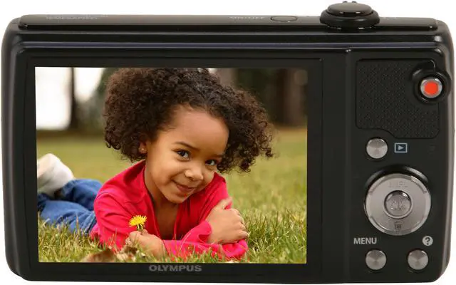 Alt view image 4 of 8 - Olympus VR-340 Black 16MP Digital Camera with 10x Optical Zoom