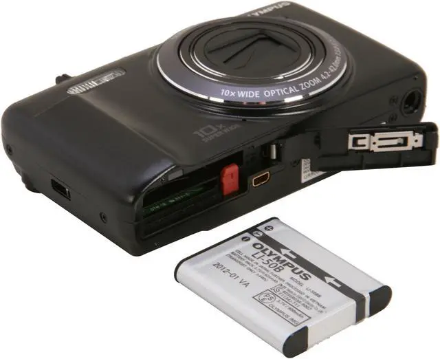 Alt view image 7 of 8 - Olympus VR-340 Black 16MP Digital Camera with 10x Optical Zoom