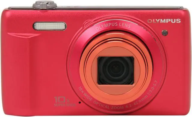 Alt view image 2 of 8 - Olympus VR-340 Red 16MP Digital Camera With 10x Optical Zoom