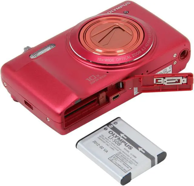 Alt view image 7 of 8 - Olympus VR-340 Red 16MP Digital Camera With 10x Optical Zoom