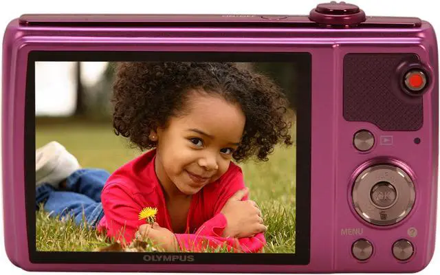 Alt view image 4 of 8 - Olympus VR-340 Purple 16MP Digital Camera With 10x Optical Zoom