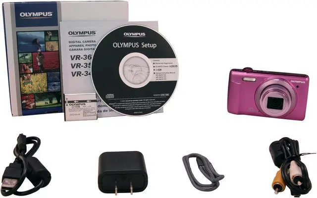 Alt view image 8 of 8 - Olympus VR-340 Purple 16MP Digital Camera With 10x Optical Zoom