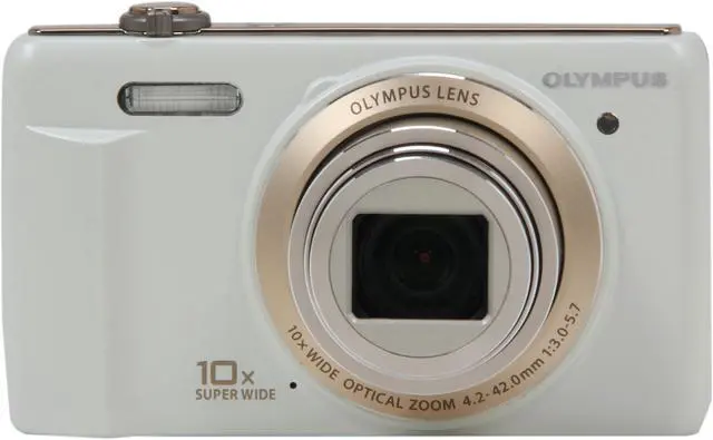 Alt view image 2 of 8 - Olympus VR-340 White 16MP Digital Camera with 10x Optical Zoom