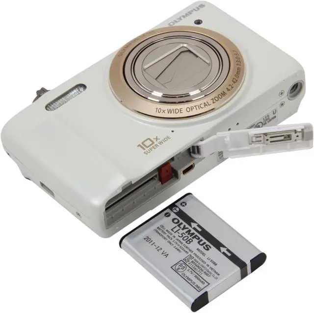 Alt view image 7 of 8 - Olympus VR-340 White 16MP Digital Camera with 10x Optical Zoom