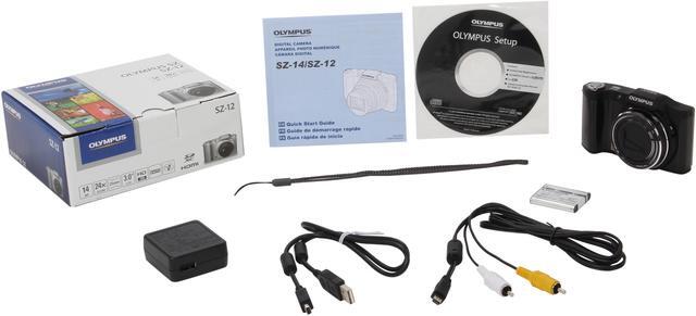 Alt view image 9 of 9 - OLYMPUS SZ-12 Black 14 MP 24X Optical Zoom 25mm Wide Angle Digital Camera HDTV Output