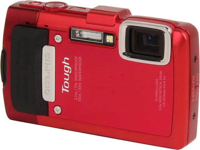 Main image of OLYMPUS TG-830 iHS Red 16 MP 5X Optical Zoom Waterproof Shockproof Wide Angle Digital Camera HDTV Output