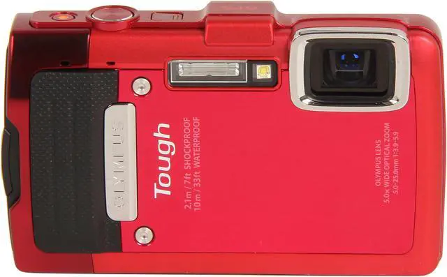 Alt view image 2 of 9 - OLYMPUS TG-830 iHS Red 16 MP 5X Optical Zoom Waterproof Shockproof Wide Angle Digital Camera HDTV Output