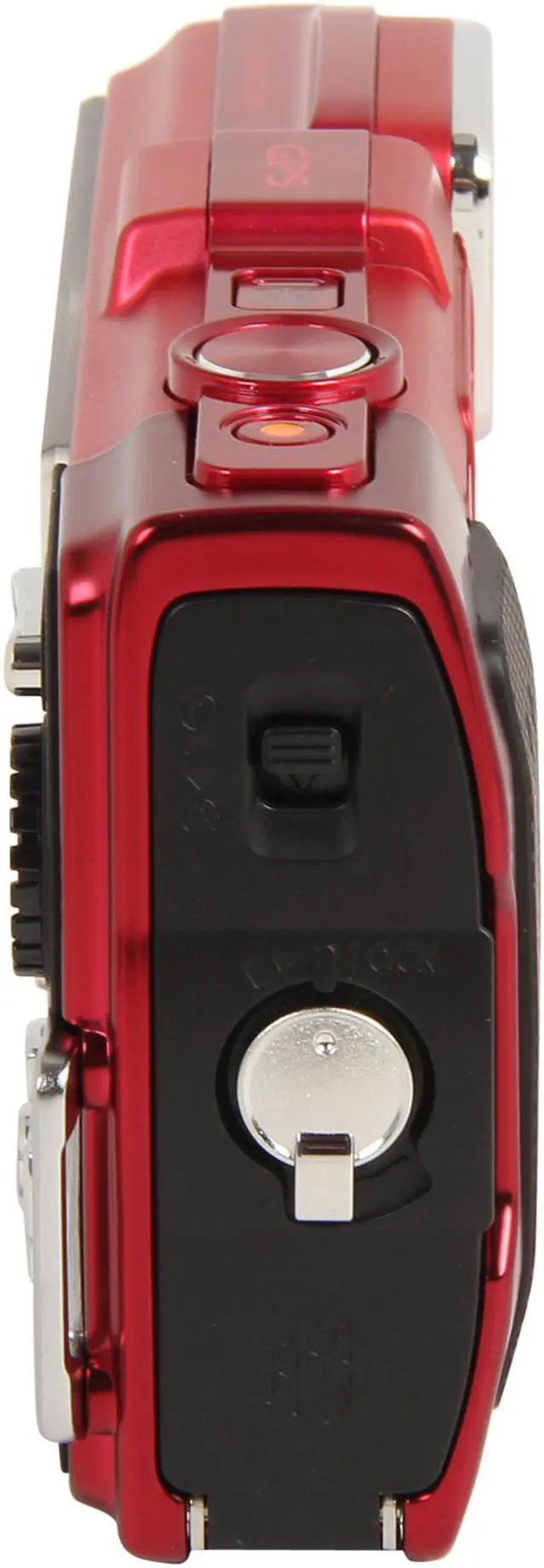Alt view image 3 of 9 - OLYMPUS TG-830 iHS Red 16 MP 5X Optical Zoom Waterproof Shockproof Wide Angle Digital Camera HDTV Output