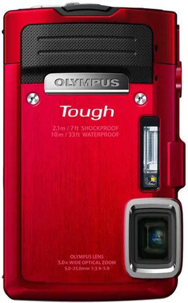 Main image of OLYMPUS TG-830 iHS Red 16 MP 5X Optical Zoom Waterproof Shockproof Wide Angle Digital Camera HDTV Output