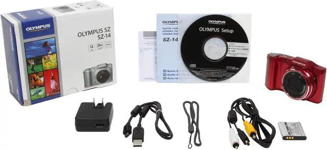 Alt view image 9 of 9 - OLYMPUS Stylus SZ-14 Red 14 MP 24X Optical Zoom Digital Camera