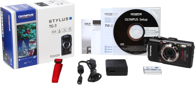 Alt view image 8 of 8 - OLYMPUS TOUGH TG-3 V104140BU000 Black 16MP 3.0" 460K Action Camera