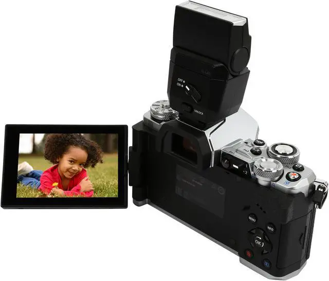 Alt view image 8 of 10 - OLYMPUS OM-D E-M5 Mark II V207040SU000 Silver 16.1 MP 3.0" LCD Mirrorless Micro Four Thirds Digital Camera (Body)