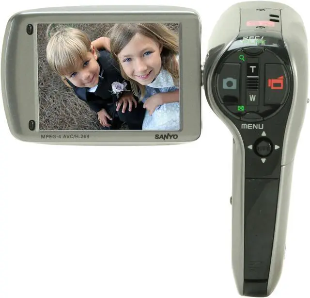 Alt view image 4 of 9 - SANYO Xacti VPC-CG9 Silver Approx. 9.1 MP 1/2.33" CMOS Sensor 2.5" 230K LCD 5x Optical Digital Movie Camera