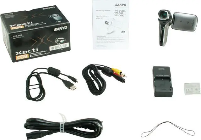 Alt view image 9 of 9 - SANYO Xacti VPC-CG9 Silver Approx. 9.1 MP 1/2.33" CMOS Sensor 2.5" 230K LCD 5x Optical Digital Movie Camera
