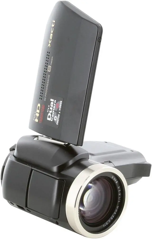 Alt view image 8 of 15 - SANYO Xacti VPC-HD2000 Black 1/2.5" CMOS 10x Optical Full HD Dual Camera -  International Model, no US Warranty. Covered only under Newegg's 30 Day Return Policy