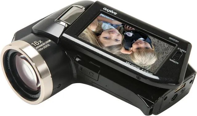 Alt view image 10 of 15 - SANYO Xacti VPC-HD2000 Black 1/2.5" CMOS 10x Optical Full HD Dual Camera -  International Model, no US Warranty. Covered only under Newegg's 30 Day Return Policy