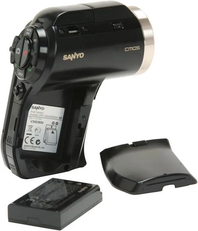 Alt view image 14 of 15 - SANYO Xacti VPC-HD2000 Black 1/2.5" CMOS 10x Optical Full HD Dual Camera -  International Model, no US Warranty. Covered only under Newegg's 30 Day Return Policy