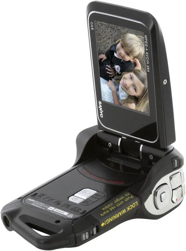 Alt view image 3 of 14 - SANYO Xacti VPC-CA9 Black 2.5" 150K LCD HD Waterproof Video Camera