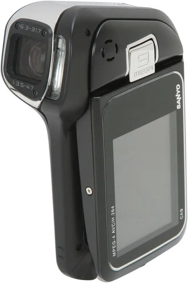 Alt view image 10 of 14 - SANYO Xacti VPC-CA9 Black 2.5" 150K LCD HD Waterproof Video Camera