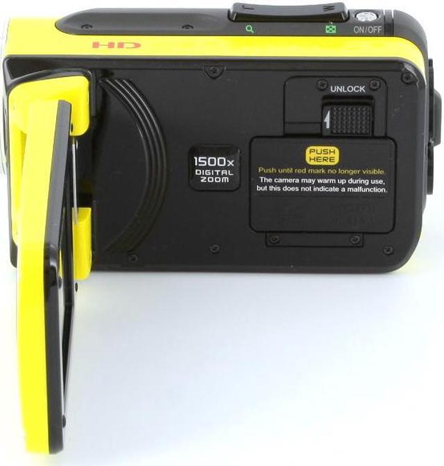 SANYO Xacti VPC-WH1 Yellow Waterproof HD Dual Camera