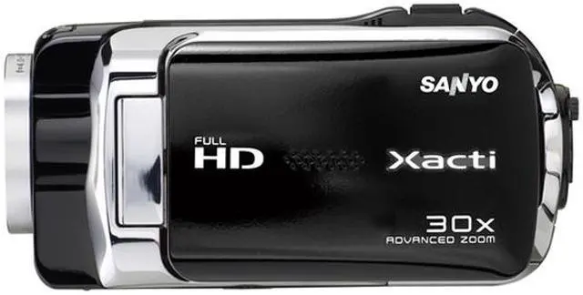 Alt view image 3 of 8 - SANYO Xacti VPC-SH1 Black 1/3.6" CMOS 2.7" 230K LCD 23X Optical Zoom Full HD Dual Camera