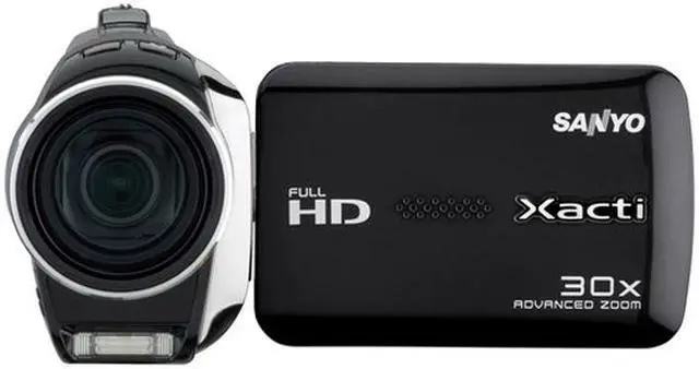 Alt view image 4 of 8 - SANYO Xacti VPC-SH1 Black 1/3.6" CMOS 2.7" 230K LCD 23X Optical Zoom Full HD Dual Camera