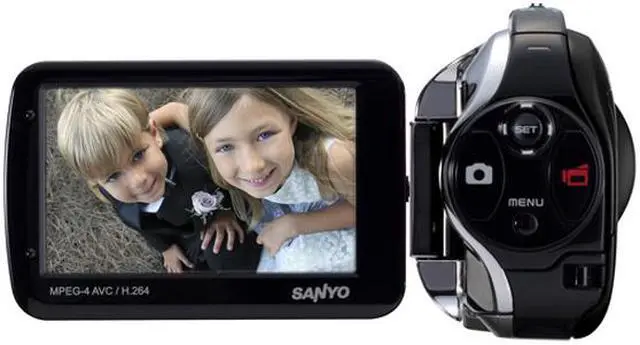 Alt view image 6 of 8 - SANYO Xacti VPC-SH1 Black 1/3.6" CMOS 2.7" 230K LCD 23X Optical Zoom Full HD Dual Camera