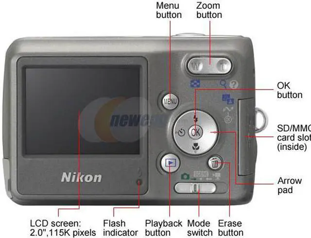 Alt view image 3 of 4 - Nikon CoolPix L4 Gray 4.0 MP 3X Optical Zoom Digital Camera