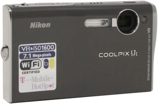 Main image of Nikon COOLPIX S7c Black 7.1 MP 3X Optical Zoom Digital Camera w/ Built-in Wifi 802.11b/g