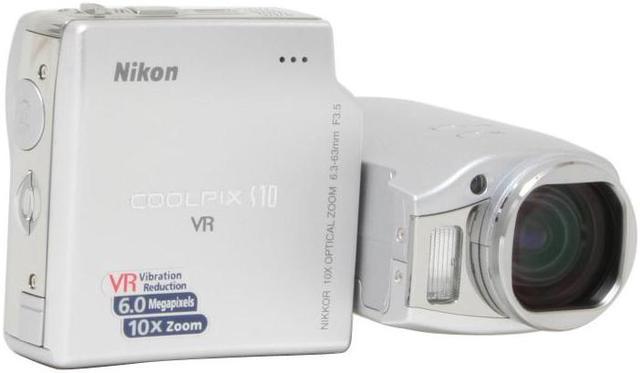 Nikon COOLPIX S10 Silver 6.0 MP Digital Camera - Newegg.com