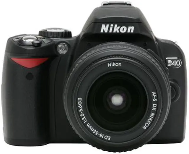 Alt view image 8 of 13 - Nikon D40 Black 6.1 MP Digital SLR Camera w/AF-S DX NIKKOR ED 18-55mm f/3.5-5.6G II Lens