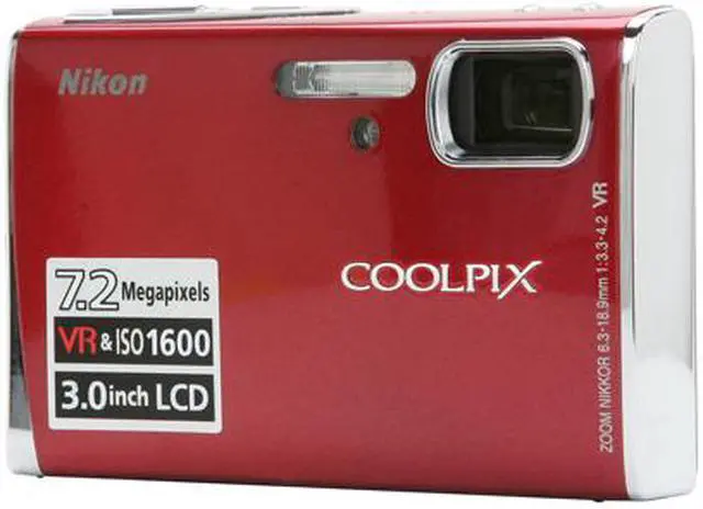 Alt view image 2 of 12 - Nikon CoolPix S50 Red 7.2 MP 3X Optical Zoom Digital Camera
