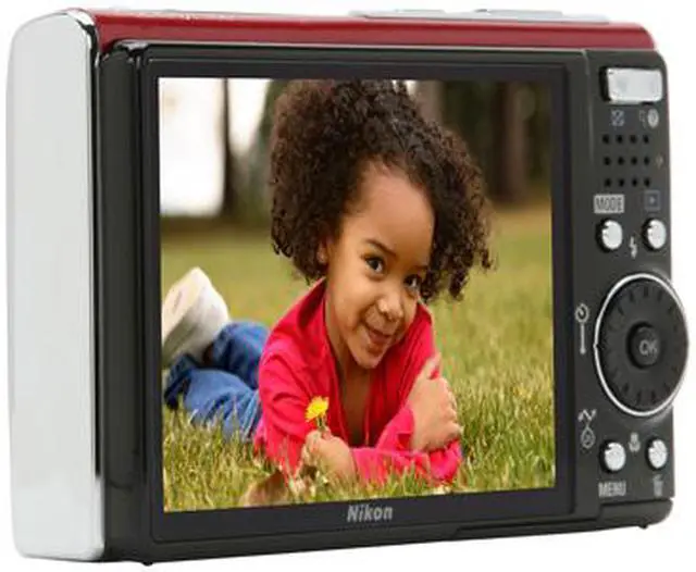 Alt view image 4 of 12 - Nikon CoolPix S50 Red 7.2 MP 3X Optical Zoom Digital Camera