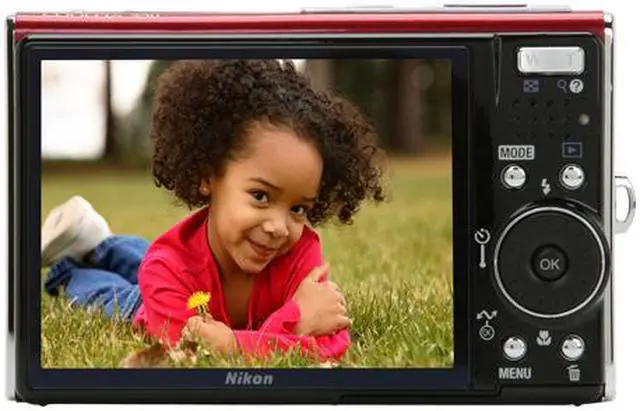 Alt view image 5 of 12 - Nikon CoolPix S50 Red 7.2 MP 3X Optical Zoom Digital Camera