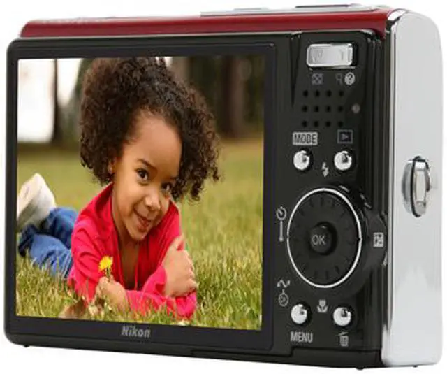 Alt view image 6 of 12 - Nikon CoolPix S50 Red 7.2 MP 3X Optical Zoom Digital Camera
