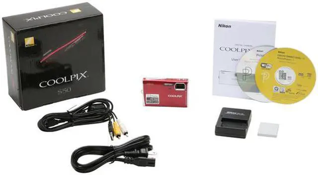 Alt view image 12 of 12 - Nikon CoolPix S50 Red 7.2 MP 3X Optical Zoom Digital Camera