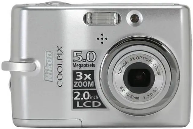 Nikon CoolPix L10 Silver 5.0 MP Digital Camera - Newegg.com