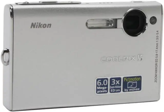 Main image of Nikon COOLPIX S5 Silver 6.0 MP 3X Optical Zoom Digital Camera